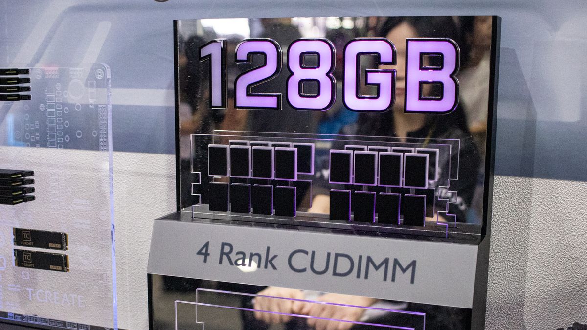 128GB 4-rank CUDIMMs from TeamGroup
