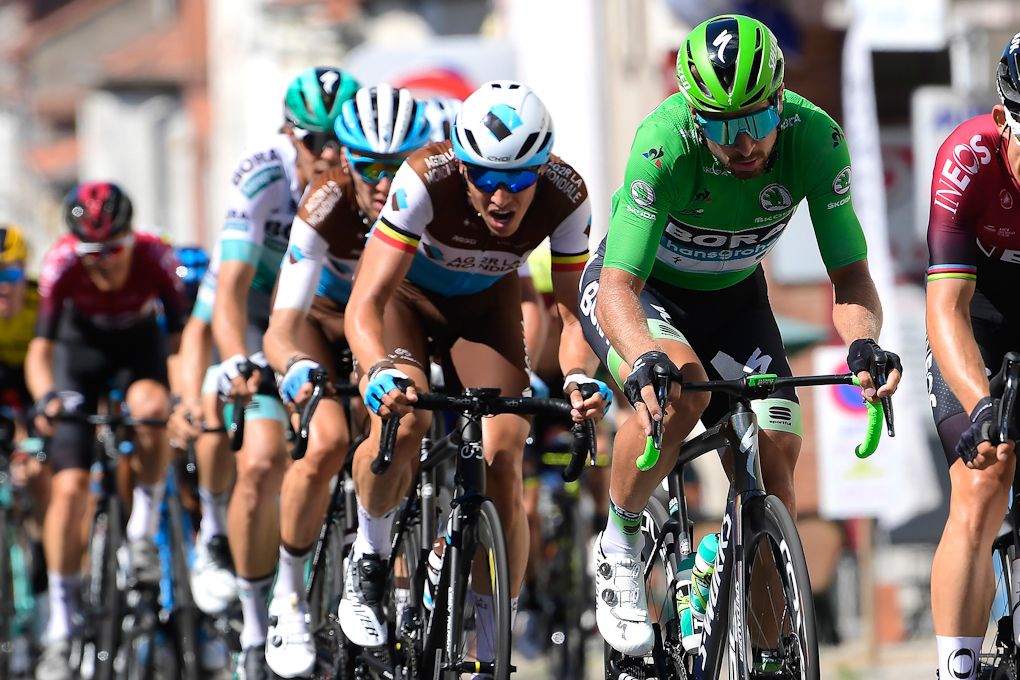 Peter Sagan drives to the finish of stage 10 at the Tour de France