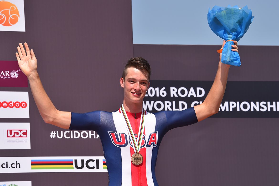 The bronze medallist Ian Garrison