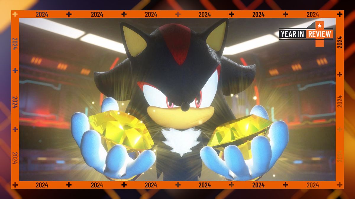 Year in review: Shadow holds two yellow chaos emeralds in Sonic X Shadow Generations - one of them real and the other the fake emerald from Sonic Adventure 2