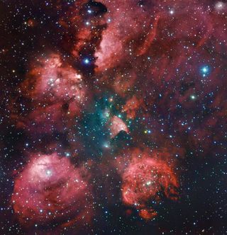 The Cat’s Paw Nebula is revisited in a combination of exposures from the MPG/ESO 2.2-metre telescope and expert amateur astronomers Robert Gendler and Ryan M. Hannahoe.