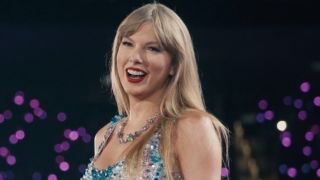 Taylor Swift smiling during the Eras Tour.