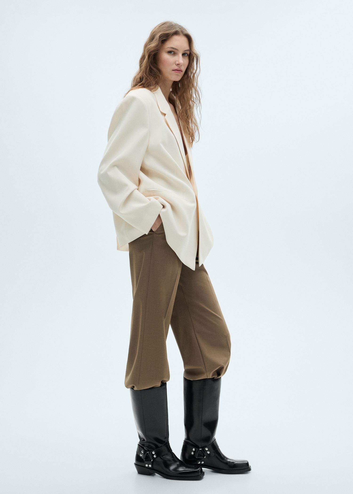 Square Toe Boot With Metallic Details - Women | Mango United Kingdom