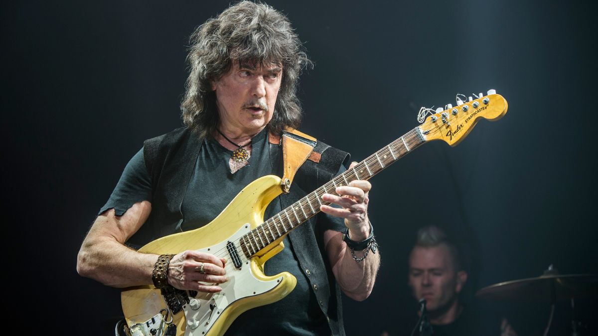 Ritchie Blackmore of Rainbow performs at Genting Arena on June 25, 2016 in Birmingham, England