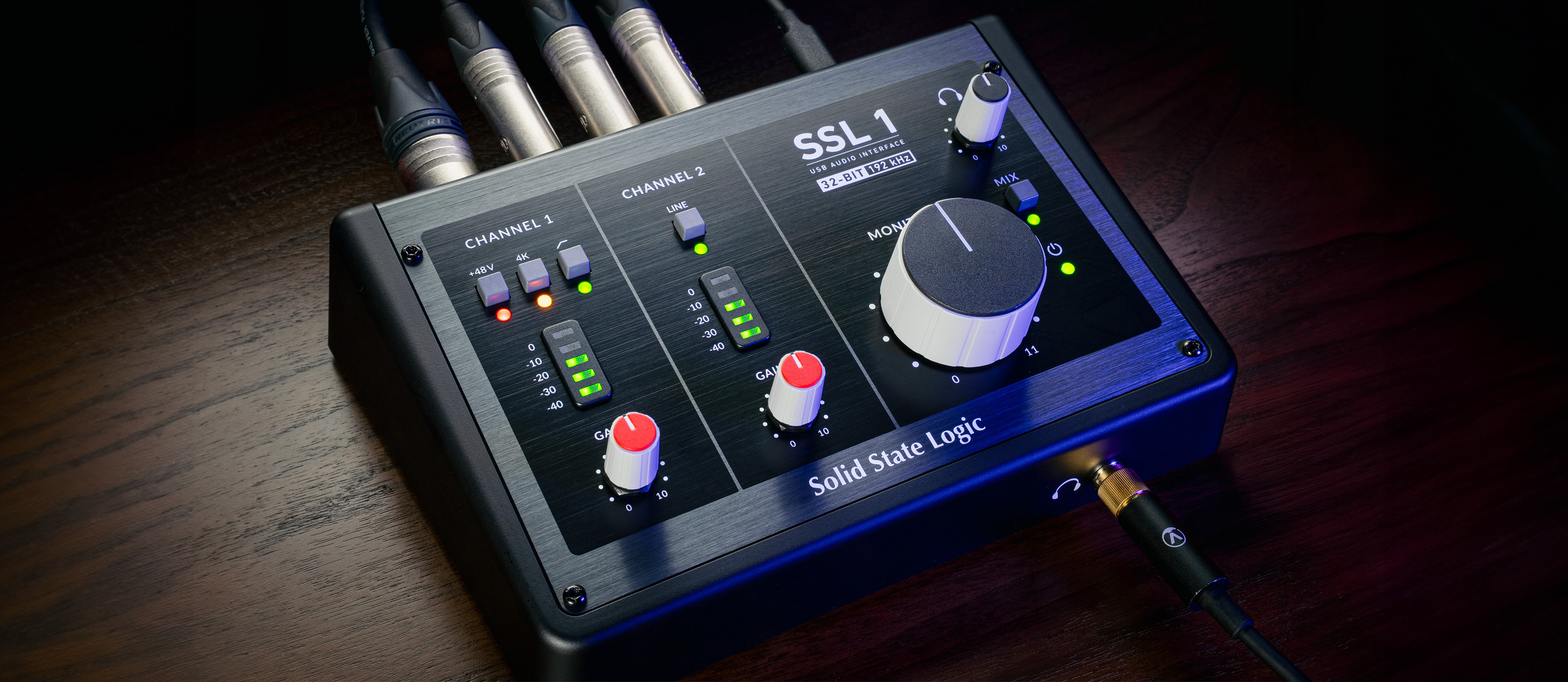 A photo of the Solid State Logic SSL 1 USB-C audio interface