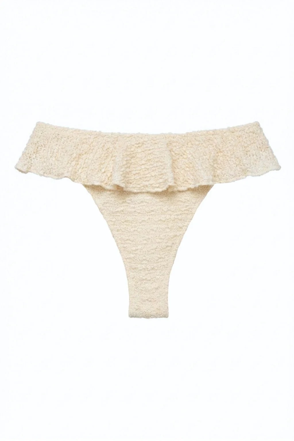 Montce, Amalia Texture Tamarindo Ruffle Bikini Bottom