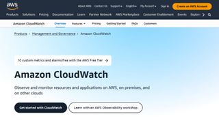 Amazon CloudWatch website screenshot