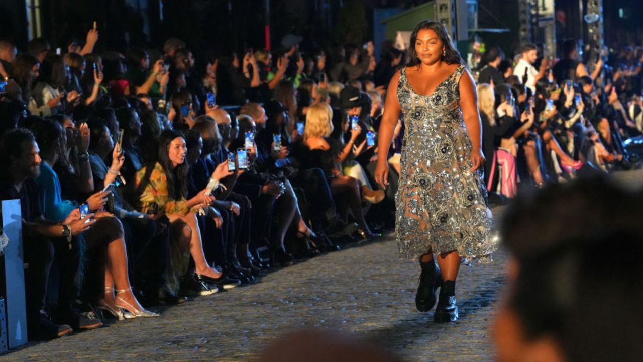 Paloma Elsesser walks the runway 