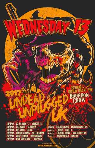 The Undead Unplugged 2017 UK tour poster