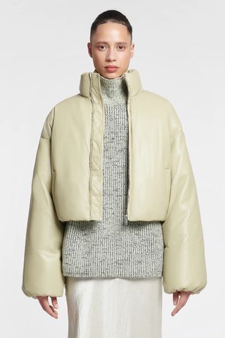 Nanushka Lilima cropped okobor alt-leather puffer jacket