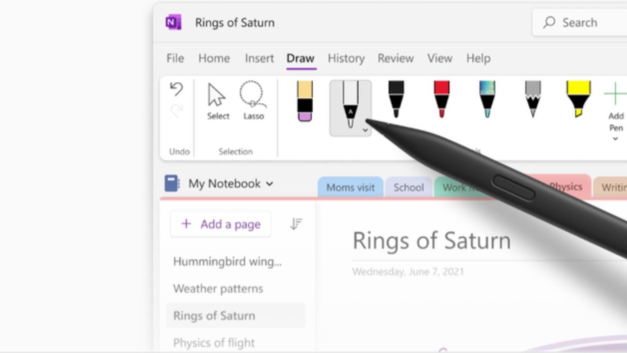 Image of Ink in OneNote