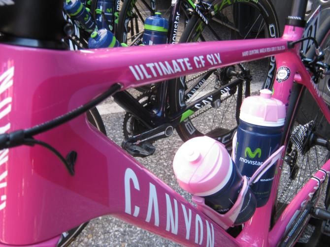 Nairo Quintana's pink Canyon Ultimate CF SLX