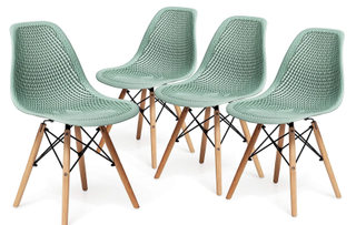 green outdoor dining chairs