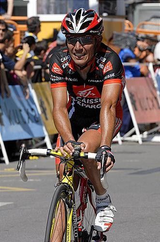 Joaquin Rodriguez (Caisse d'Epargne) rolls in 12th after working hard for Valverde.