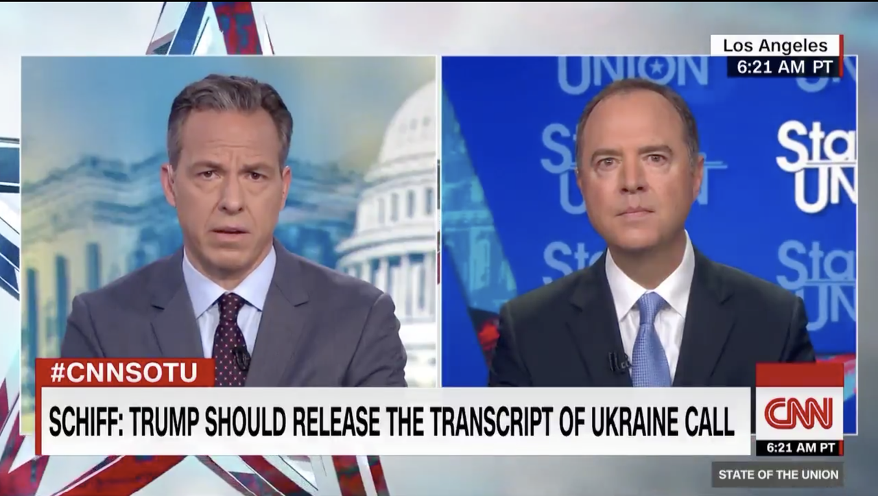 Jake Tapper and Adam Schiff.