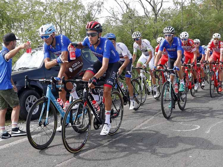 Fabio Aru in action at the Memorial Marco Pantani.