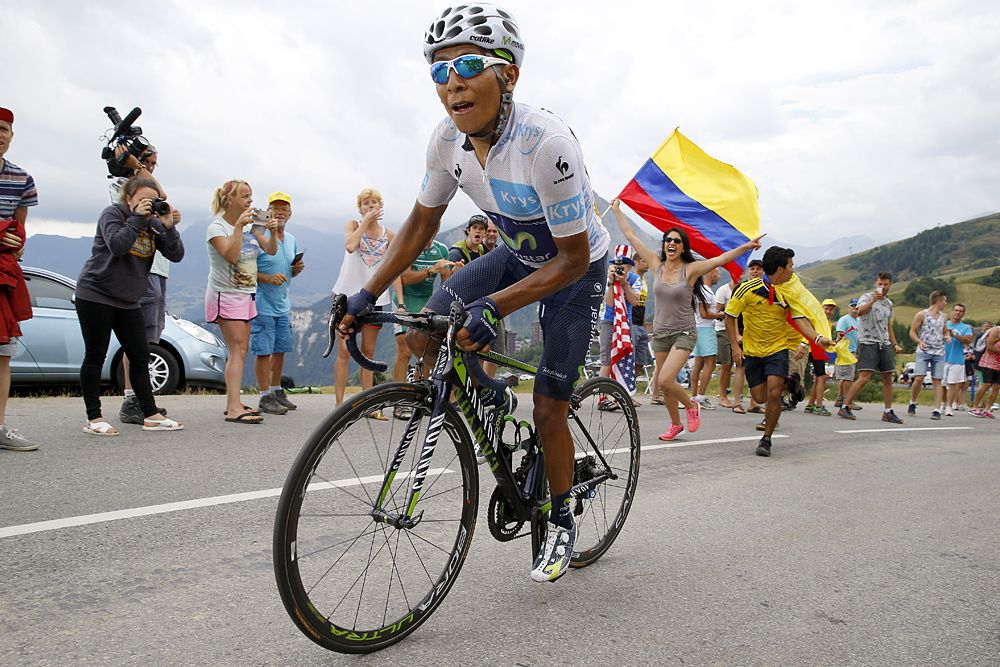 Nairo Quintana (Movistar) on the attack