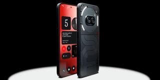 A press render of the Nothing Phone 2a in black.
