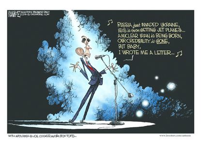 Obama cartoon Russia ISIS Iran world