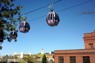 ondolas above Spokane Falls in Riverfront Park.