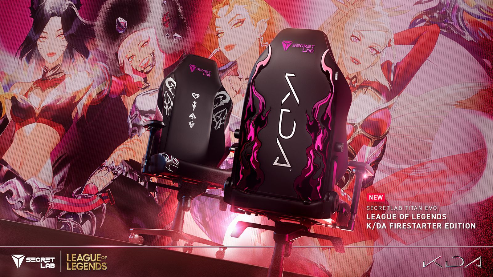 Secretlab Titan Evo League of Legends K/DA FIRESTARTER Edition