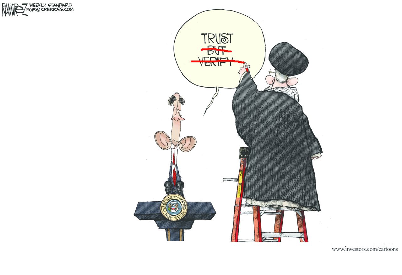 Obama cartoon U.S. Iran