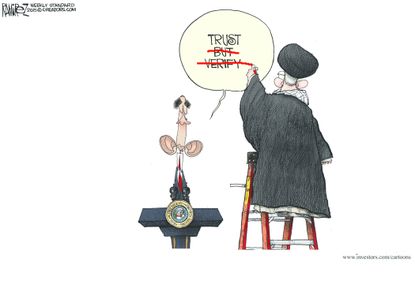 Obama cartoon U.S. Iran