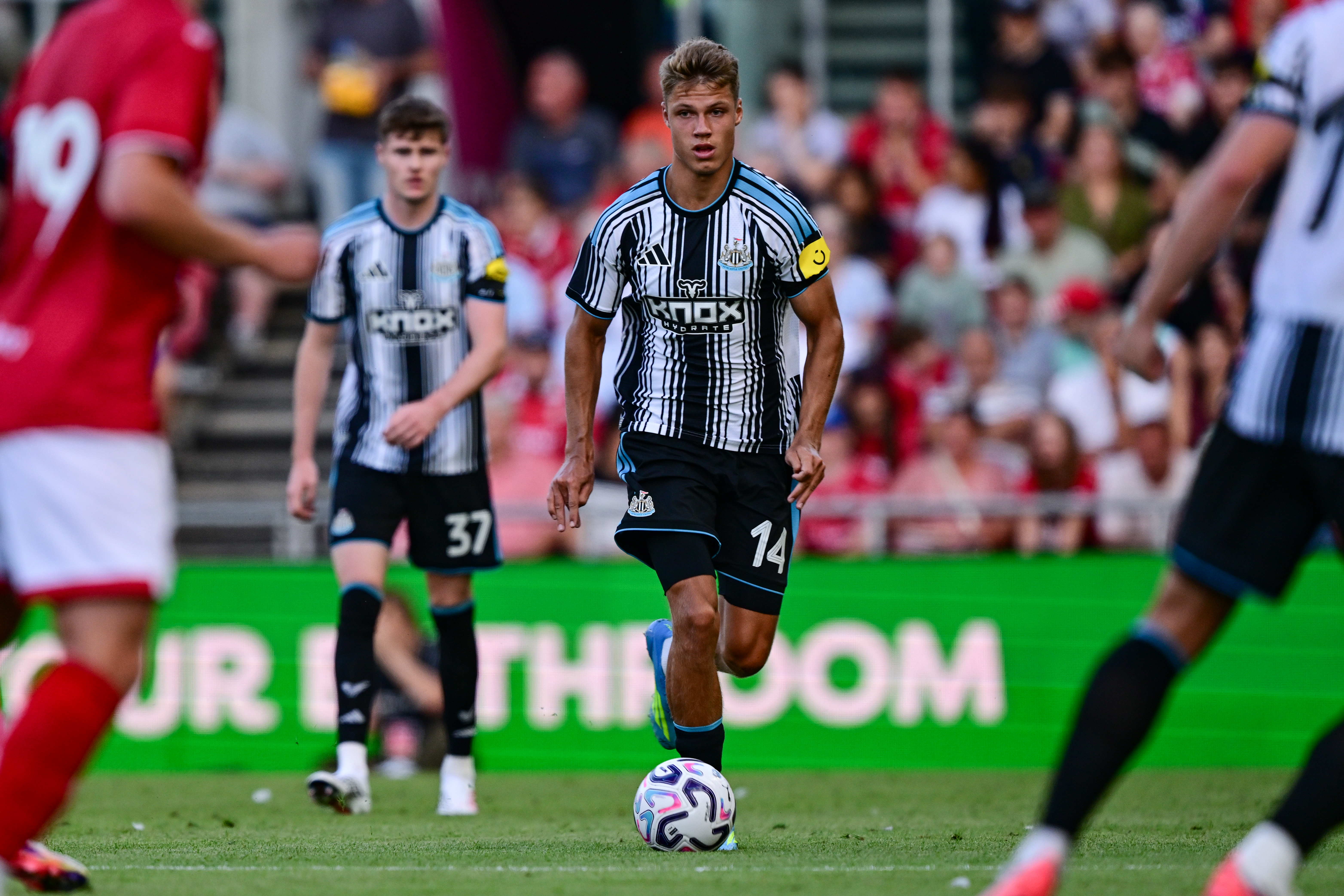 BRISTOL, ENGLAND - JULY 29: The Pre Season Friendly between Bristol City and Newcastle United at Ashton Gate Stadium on July 29, 2026 in Bristol, England. (Photo by Serena Taylor/Newcastle United via Getty Images)