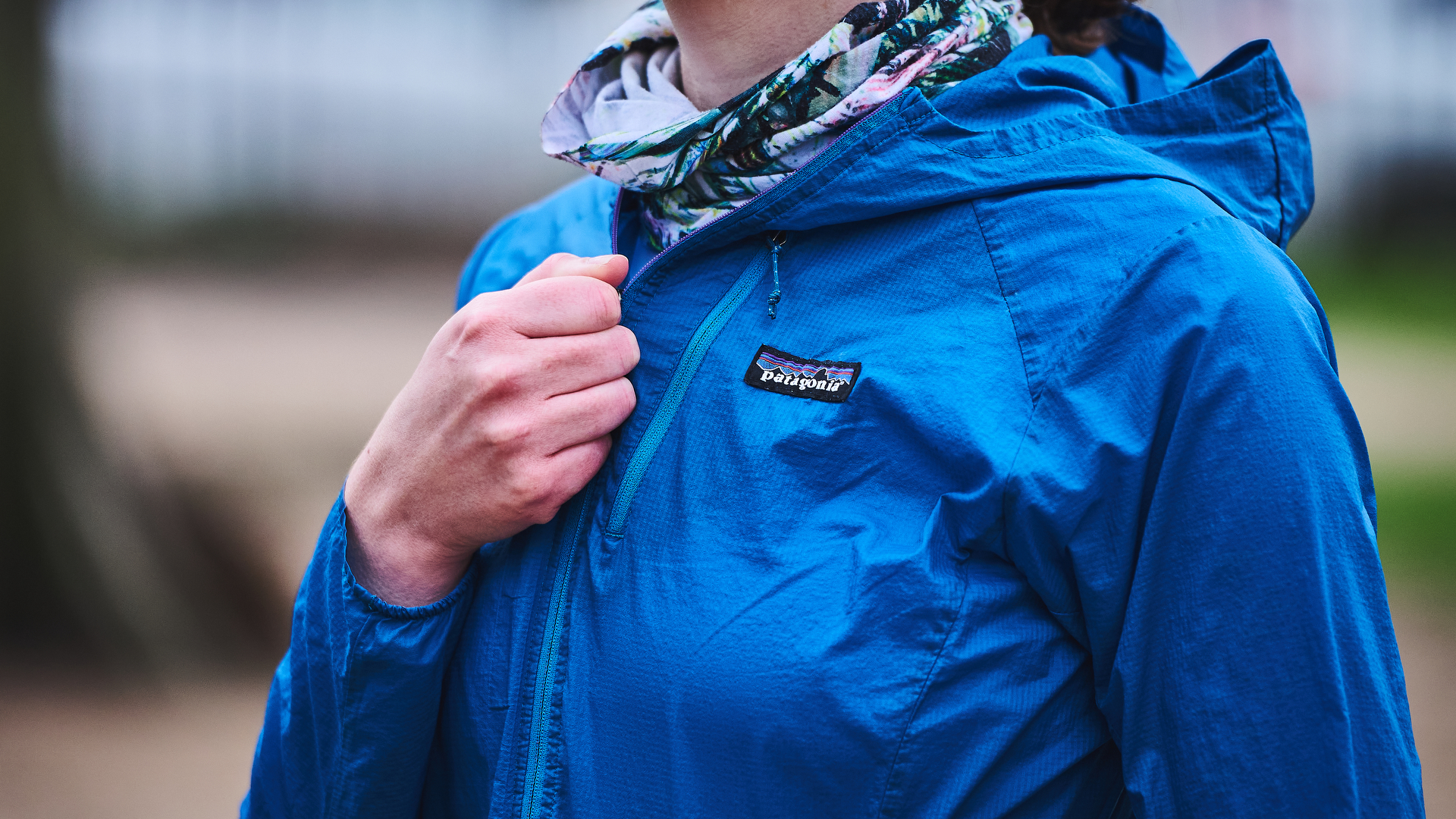 Patagonia on sale windbreaker blue