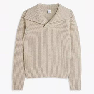 collared cashmere beige sweater