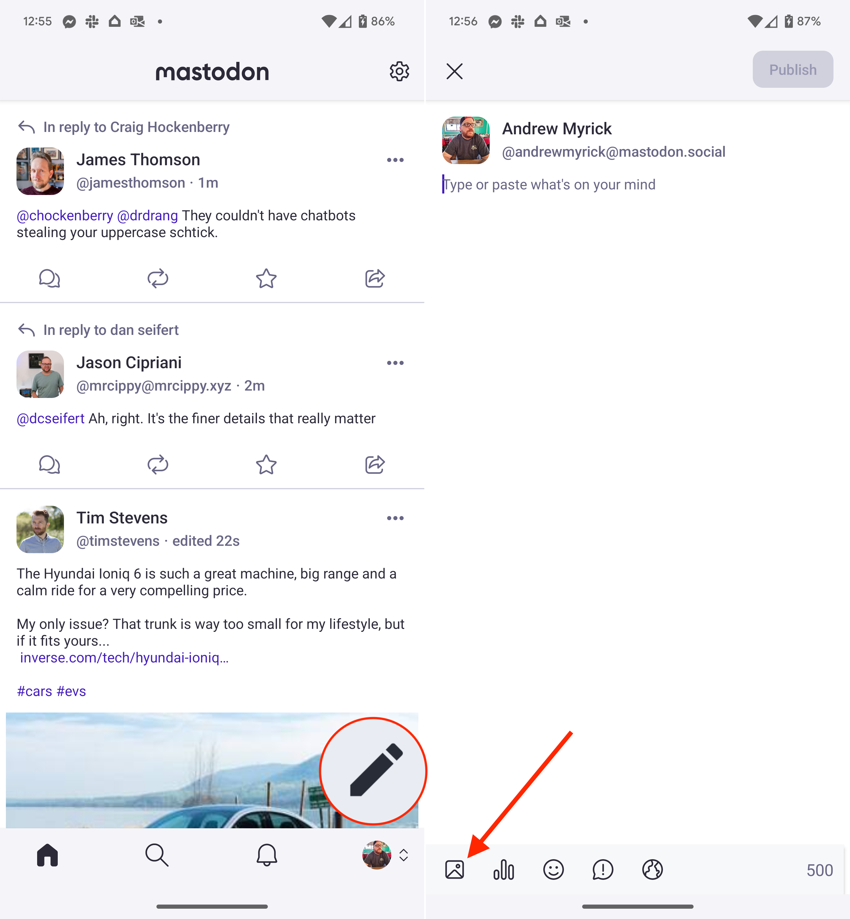 Add captions to pictures on Mastodon