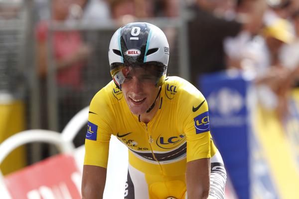 The disappointment is visible on the face of Andy Schleck