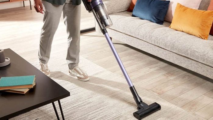 Samsung vacuum cleaner in use