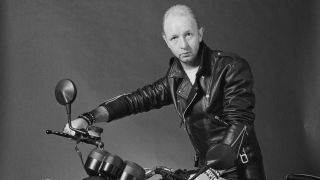 Rob Halford on a bike in 1990