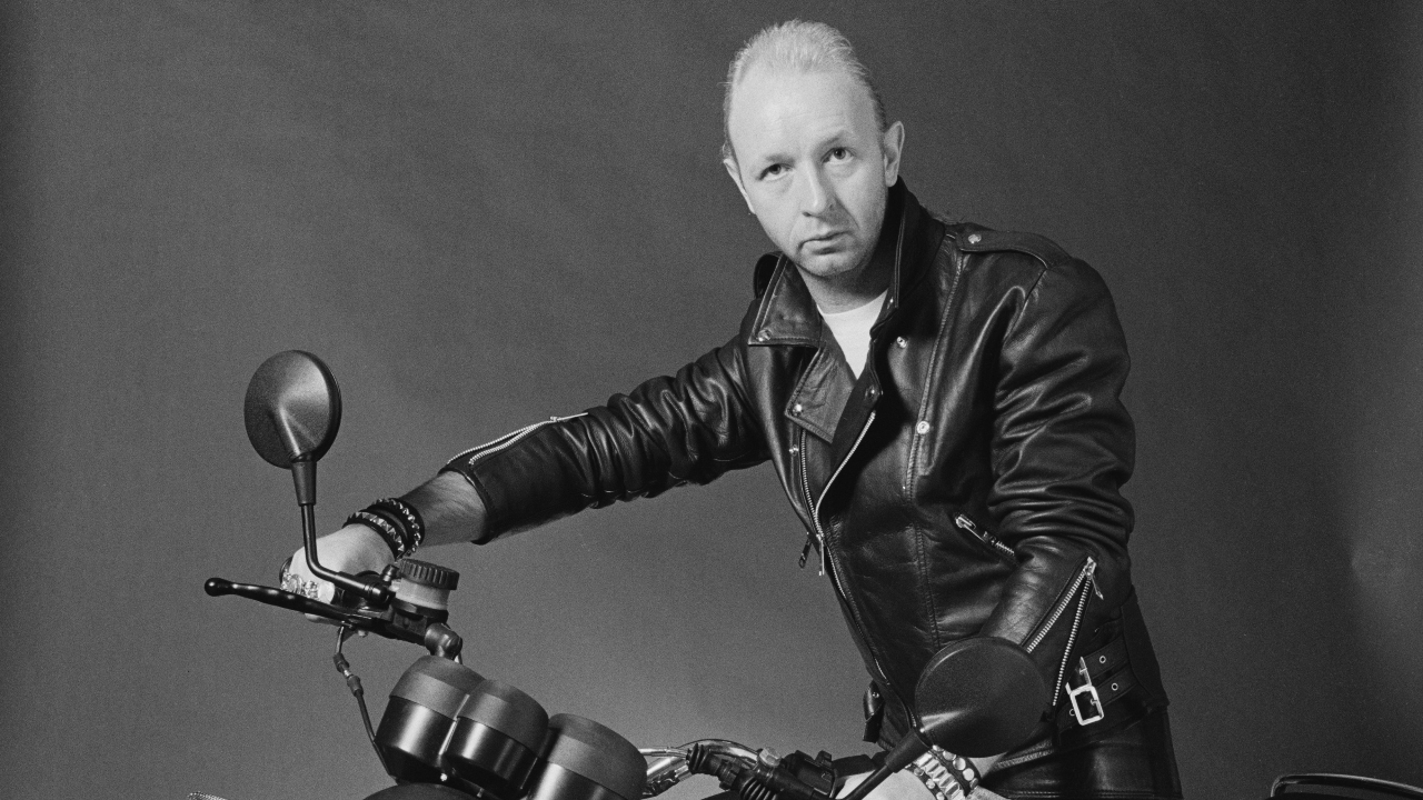 Rob Halford on a bike in 1990