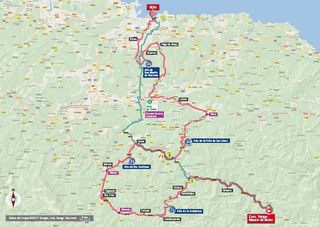 Vuelta a Espana 2017 stage 19 map