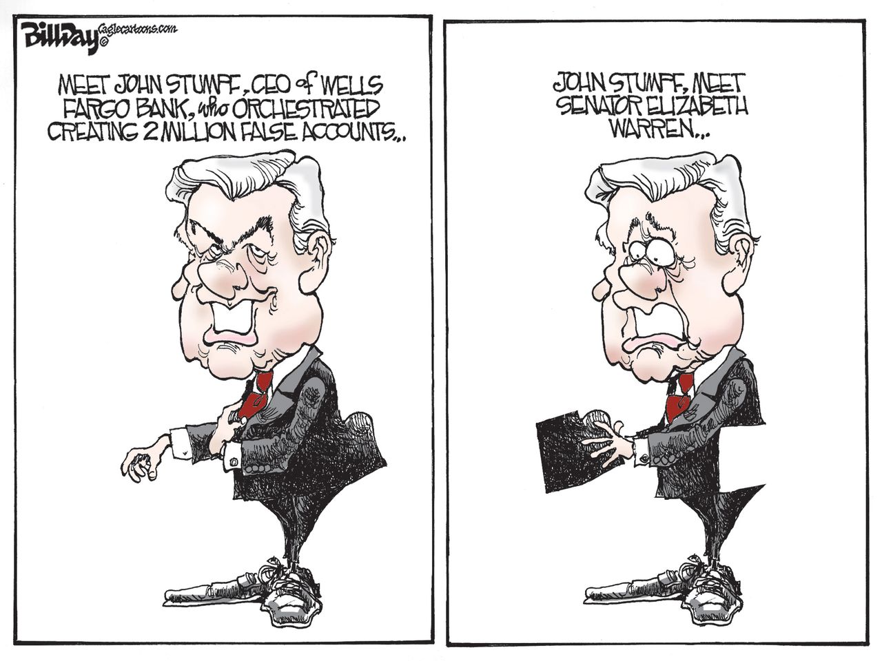 Editorial cartoon U.S. Wells Fargo CEO John Stumpf