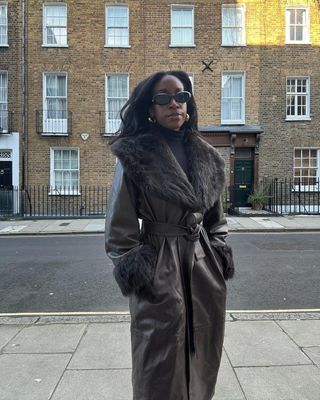 Chrissy Ford in a Nour Hammour coat