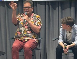 Alan Carr next to Oliver Savell at a recent ITV launch for Changing Rooms season 2.