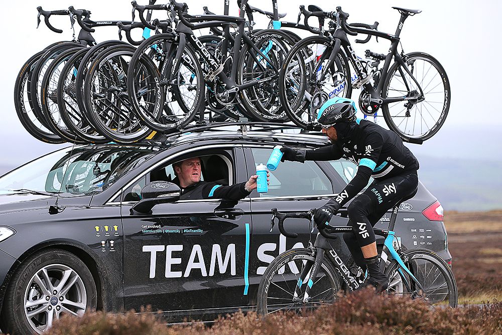 Fueling up for a tough day at Tour de Yorkshire