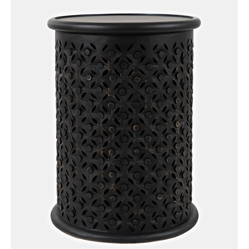 Bungalow Rose Forsberg Solid Wood Tray Top Drum End Table &amp;amp; Reviews | Wayfair