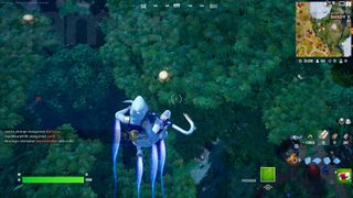 Bouncing on Fortnite Hop Flowers in the treetops