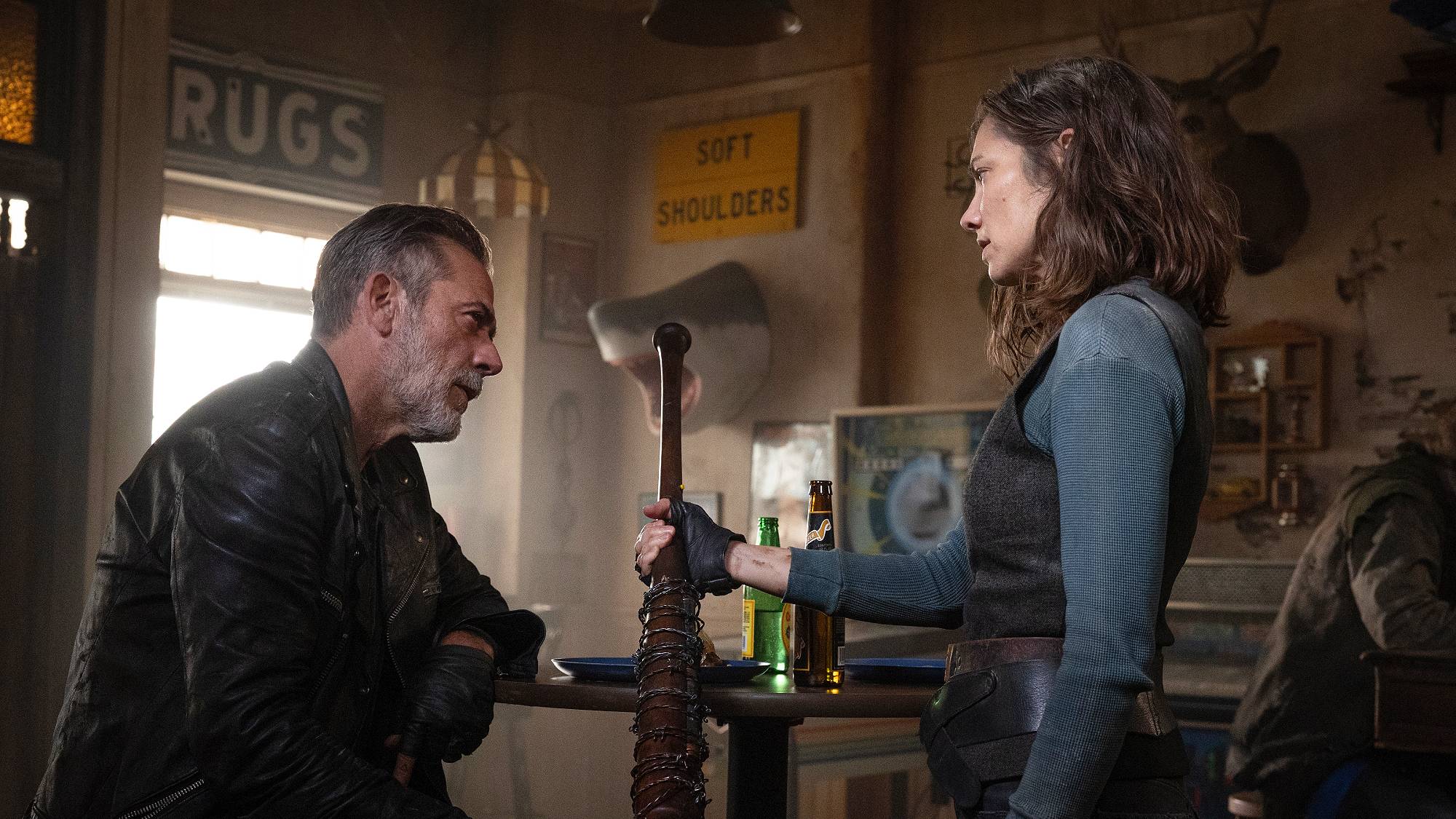 Jeffrey Dean Morgan as Negan and Lauren Cohan as Maggie in "The Walking Dead: Dead City" season 3