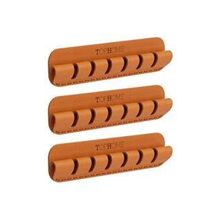 TOPHOME leather cable clips in tan