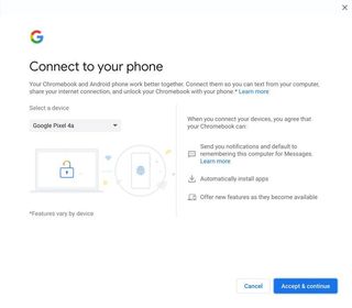 Link your phone to your Chromebook