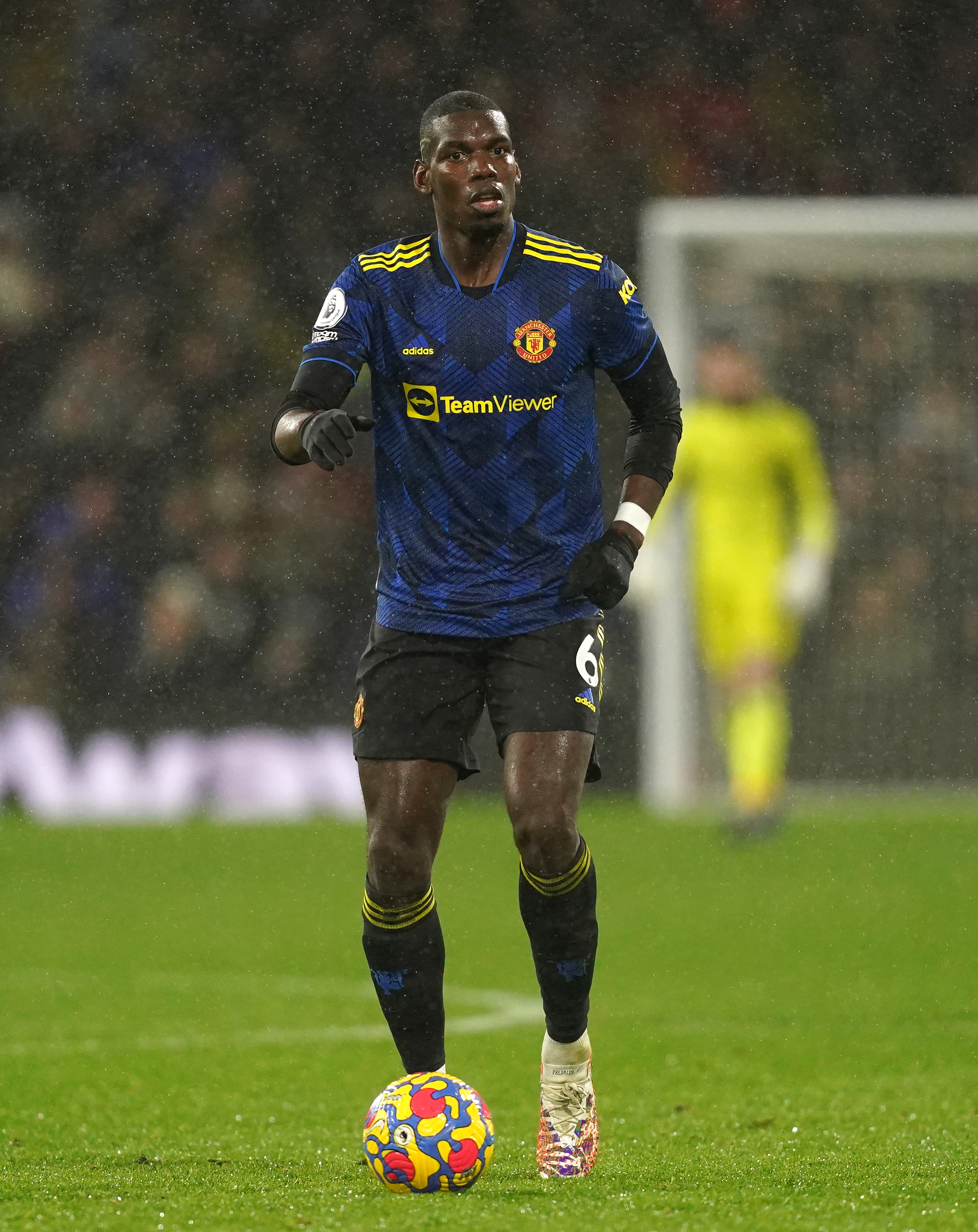Manchester United’s Paul Pogba with the ball during the Premier League match at Turf Moor, Burnley