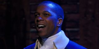 Aaron Burr (Leslie Odom Jr.) sings to the audience in 'Hamilton'