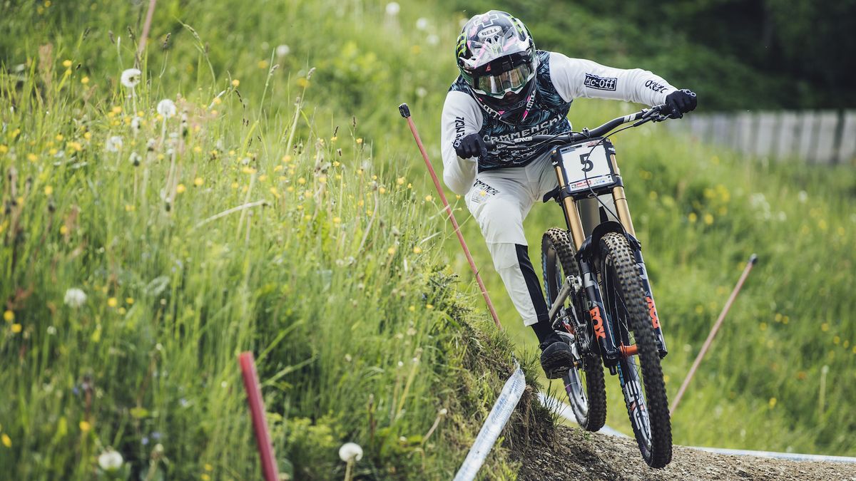 Thibaut Daprela racing in Leogang 