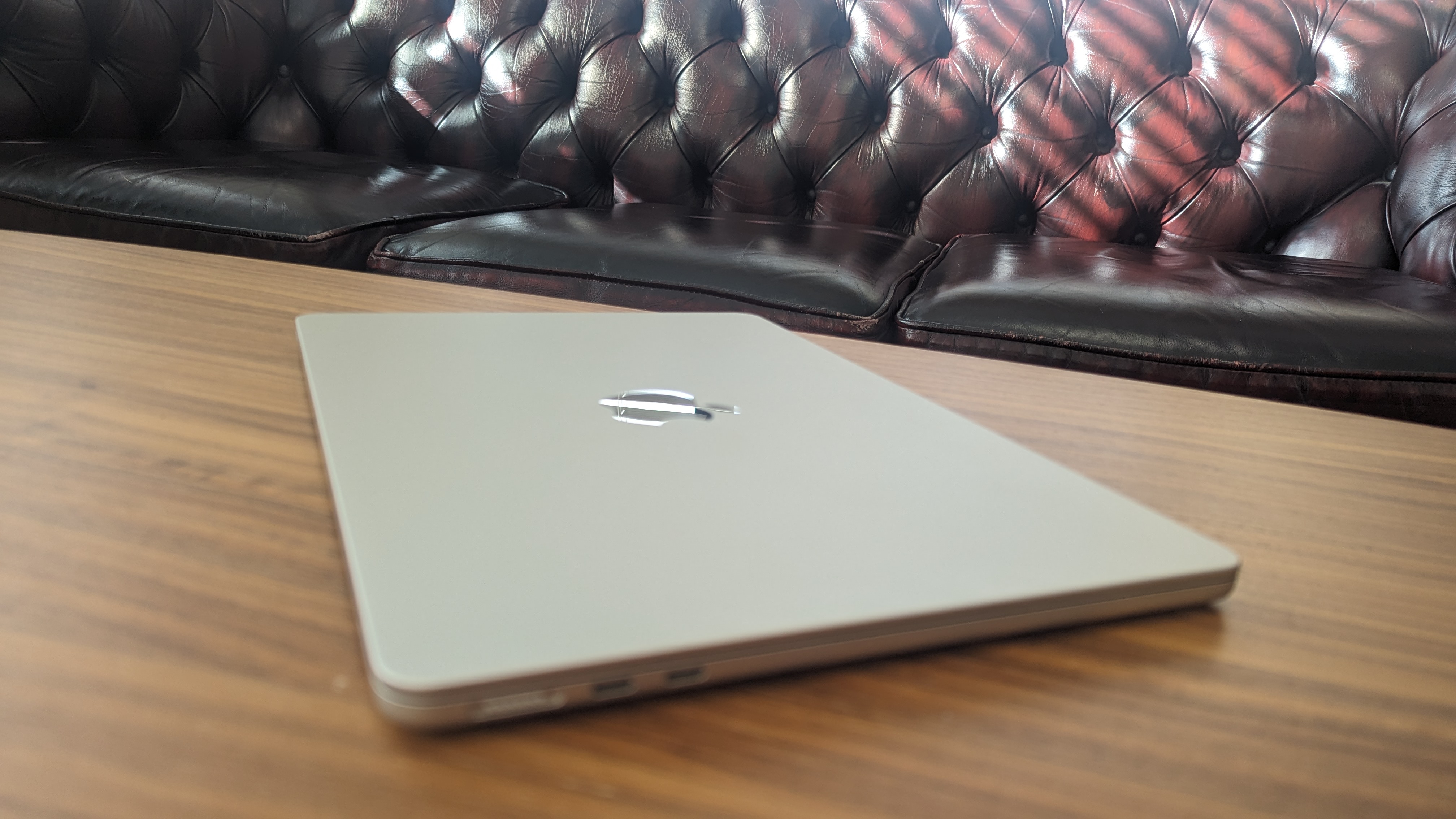 New MacBook Air 13-inch with M3 being used in a cafe