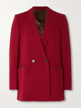 Everyday Double-Breasted Wool-Crepe Blazer